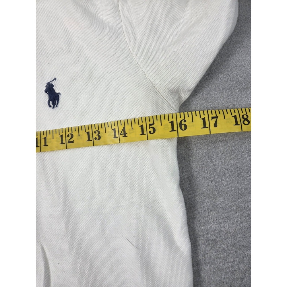 Ralph Lauren Polo Shirt Boys Size S White Collared Preppy Classic Fit Navy Pony - Picture 4 of 7